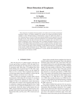 Direct Detection of Exoplanets 717