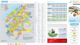 Plan Des Zones / Zonenplan Tarifs / Preise