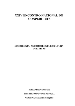 Sociologia, Antropologia E Cultura Jurídicas