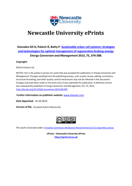 Newcastle University Eprints