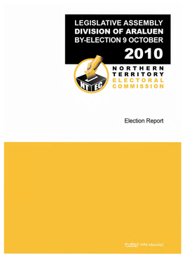 2010 Araluen By-Election (PDF, 855KB)