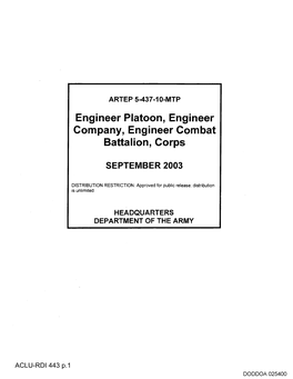Engineer Platoon, Engineer Company, Engineer Combat Battalion, Corps