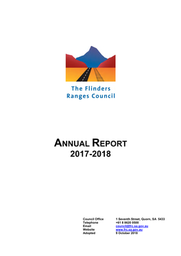 The Flinders Ranges Council Financial Statements 2017-2018