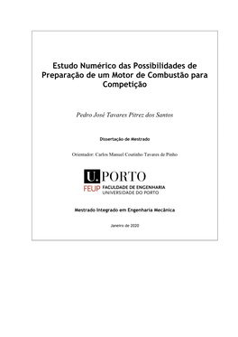 Estudo Numérico Das Possibilidades De Preparação De Um Motor De Combustão Para Competição