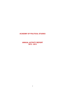 Academy of Political Studies