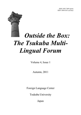 The Tsukuba Multi- Lingual Forum