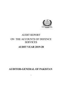 Audit Report on the Accounts of Defence Services Audit Year 2019-20