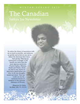 The Canadian Sathya Sai Newsletter