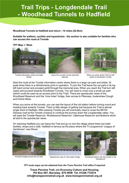 Trail Trips - Longdendale Trail - Woodhead Tunnels to Hadfield