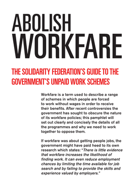 The Solidarity Federation's Guide to the Government's