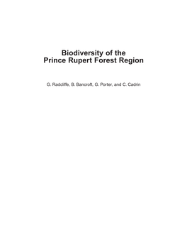 Biodiversity of the Prince Rupert Forest Region