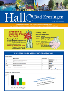 GEMEINSAM Für Bad Krozingen Bad Krozingen MEHR INFORMATIONEN IM INTERNET UNTER