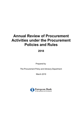 Annual Procurement Review 2018