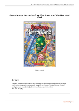 Goosebumps Horrorland #4 the Scream of the Haunted Mask