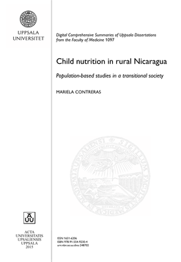 Child Nutrition in Rural Nicaragua