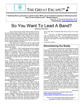 So You Want to Lead a Band? by Browser Bob Knack