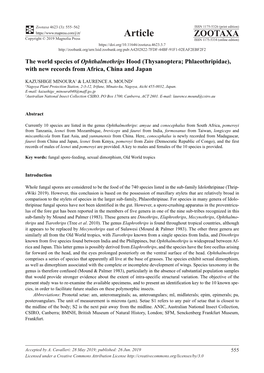 Thysanoptera; Phlaeothripidae), with New Records from Africa, China and Japan