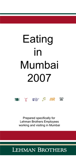 Eating in Mumbai 2007