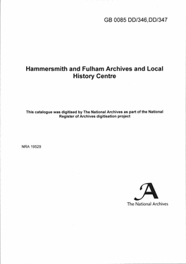 Hammersmith and Fulham Archives and Local History Centre