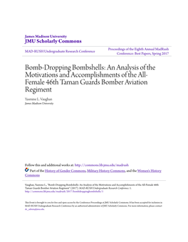 An Analysis of the Motivations and Accomplishments of the All- Female 46Th Taman Guards Bomber Aviation Regiment Yasmine L