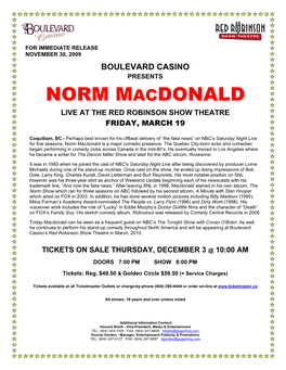 Norm Macdonald