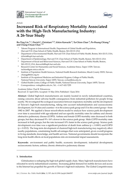 Increased Risk of Respiratory Mortality Associated with the High-Tech Manufacturing Industry: a 26-Year Study