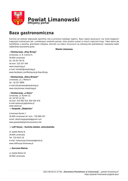 Baza Gastronomiczna