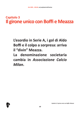 Il Girone Unico Con Boffi E Meazza