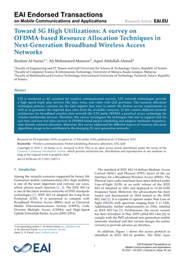 Toward 5G High Utilizations: a Survey on OFDMA-Based Resource Allocation Techniques in Next-Generation Broadband Wireless Access Networks