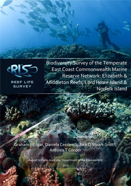 Biodiversity Survey of the Temperate East Coast Commonwealth Marine