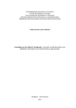 CCB, Respeitosamente, Propiciaram Relevantes Informações Sobre a Denominação Pesquisada