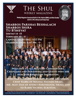 Shabbos Schedules, Classes, Articles and More