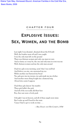 Explosive Issues: Sex, Women, and the Bomb.Â€ Homeward Bound