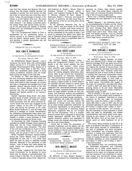 CONGRESSIONAL RECORD— Extensions of Remarks E1088 HON