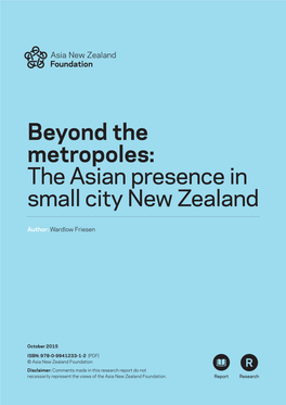 The Asian Presence in Small City New Zealand
