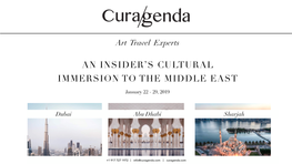 An Insider's Cultural Immersion to the Middle East