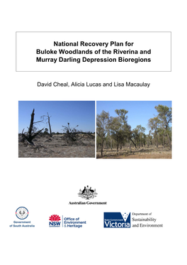 National Recovery Plan for Buloke Woodlands of the Riverina and Murray Darling Depression Bioregions