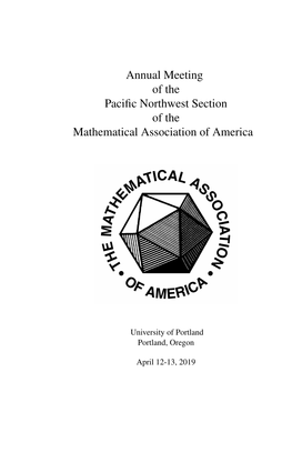 Annual Meeting of the Pacific Northwest Section of The