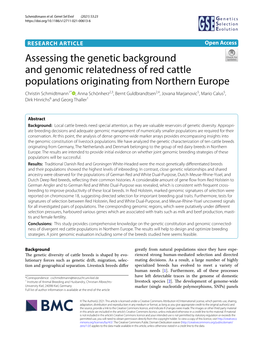 Assessing the Genetic Background and Genomic Relatedness of Red