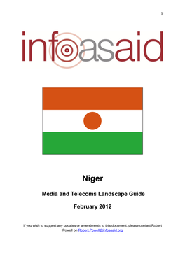 Niger Media and Telecoms Landscape Guide February 2012