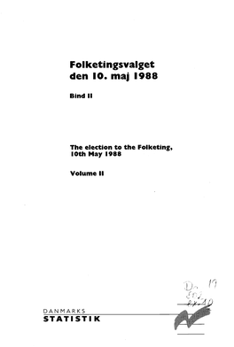 Folketingsvalget Den 10. Maj 1988