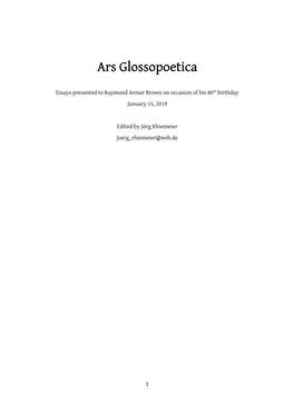 Ars Glossopoetica