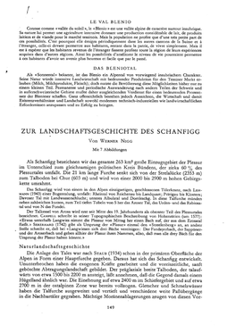 ZUR LANDSCHAFTSGESCHICHTE DES SCHANFIGG Von Werner Nigg