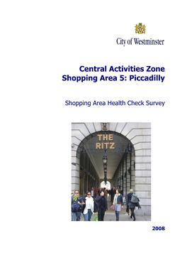 Central Activities Zone Shopping Area 5: Piccadilly