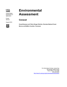 Conacat Environmental Assessment