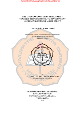 The Influence of Four's Personality Towards Tris's
