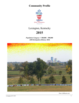 2015 Lexington AIB Community Profile