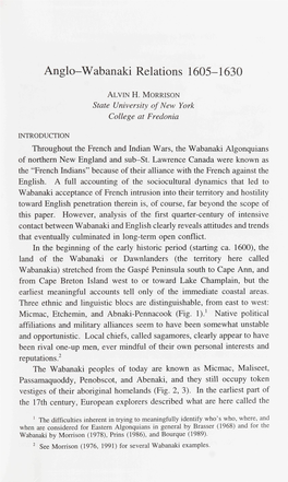 Anglo-Wabanaki Relations 1605-1630