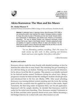 Akira Kurosawa: the Man and His Muses Dr