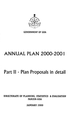 ANNUAL PLAN 2000-2001 Part II